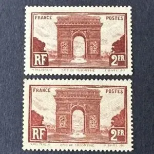 Y&T 258 "Arc de Triomphe" 2 teintes NEUFS ** - TB