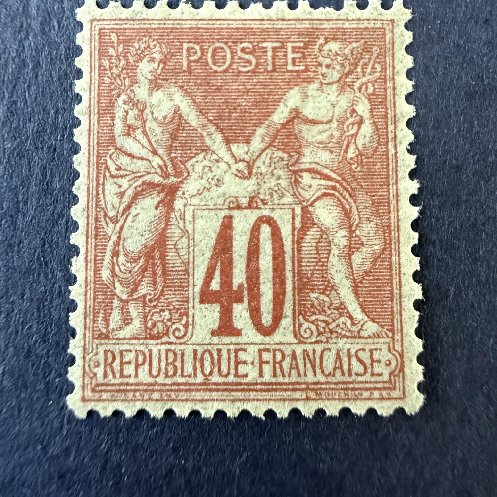 Y&T 70, "Sage 40c rouge type I" en NEUF * - TB signé Calves