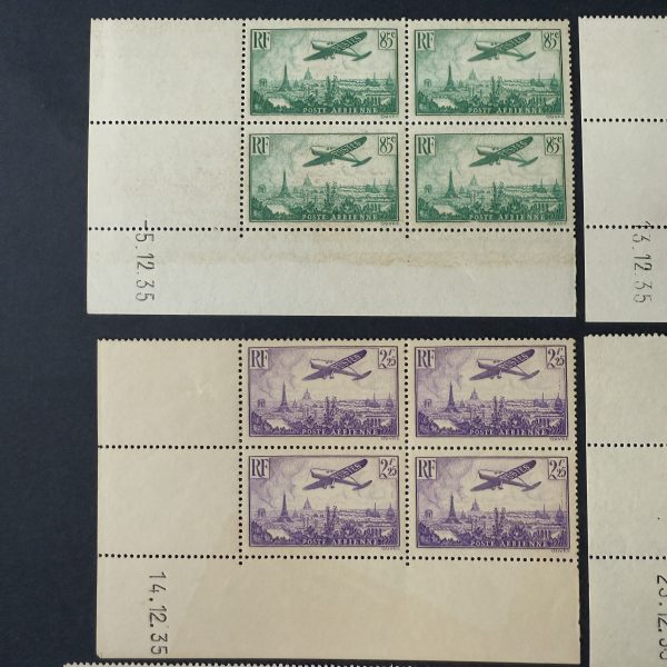 Poste Aérienne Y&T 8/13 "Vue de Paris" coins datés en NEUFS ** - B/TB – Image 2