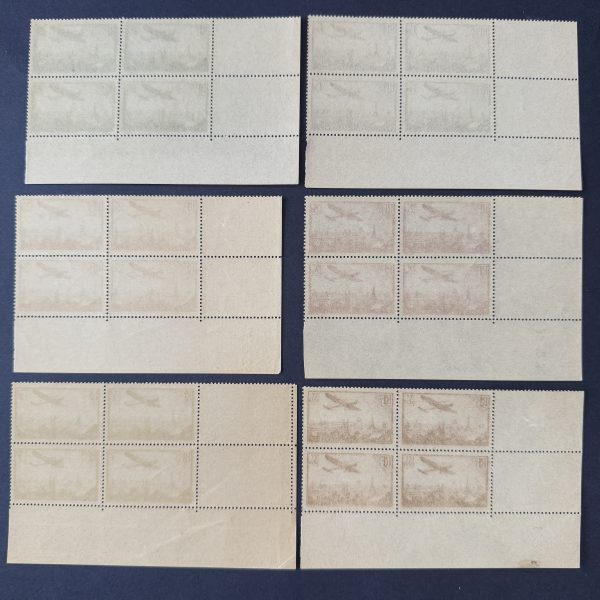 Poste Aérienne Y&T 8/13 "Vue de Paris" coins datés en NEUFS ** - B/TB – Image 6