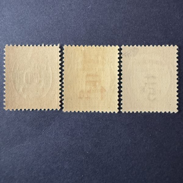 Taxe Y&T 63/65 "Recouvrements" NEUFS ** - TB dont signé Calves – Image 2