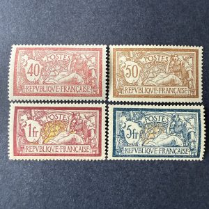 Y&T 119/121 et 123 "Mersons" centrés en NEUFS ** - SUP signés Calves