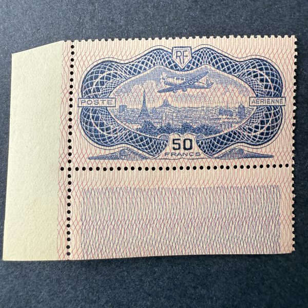 Poste Aérienne Y&T 15b "Burelé" renversé coin de feuille en NEUF * (infime) - TB