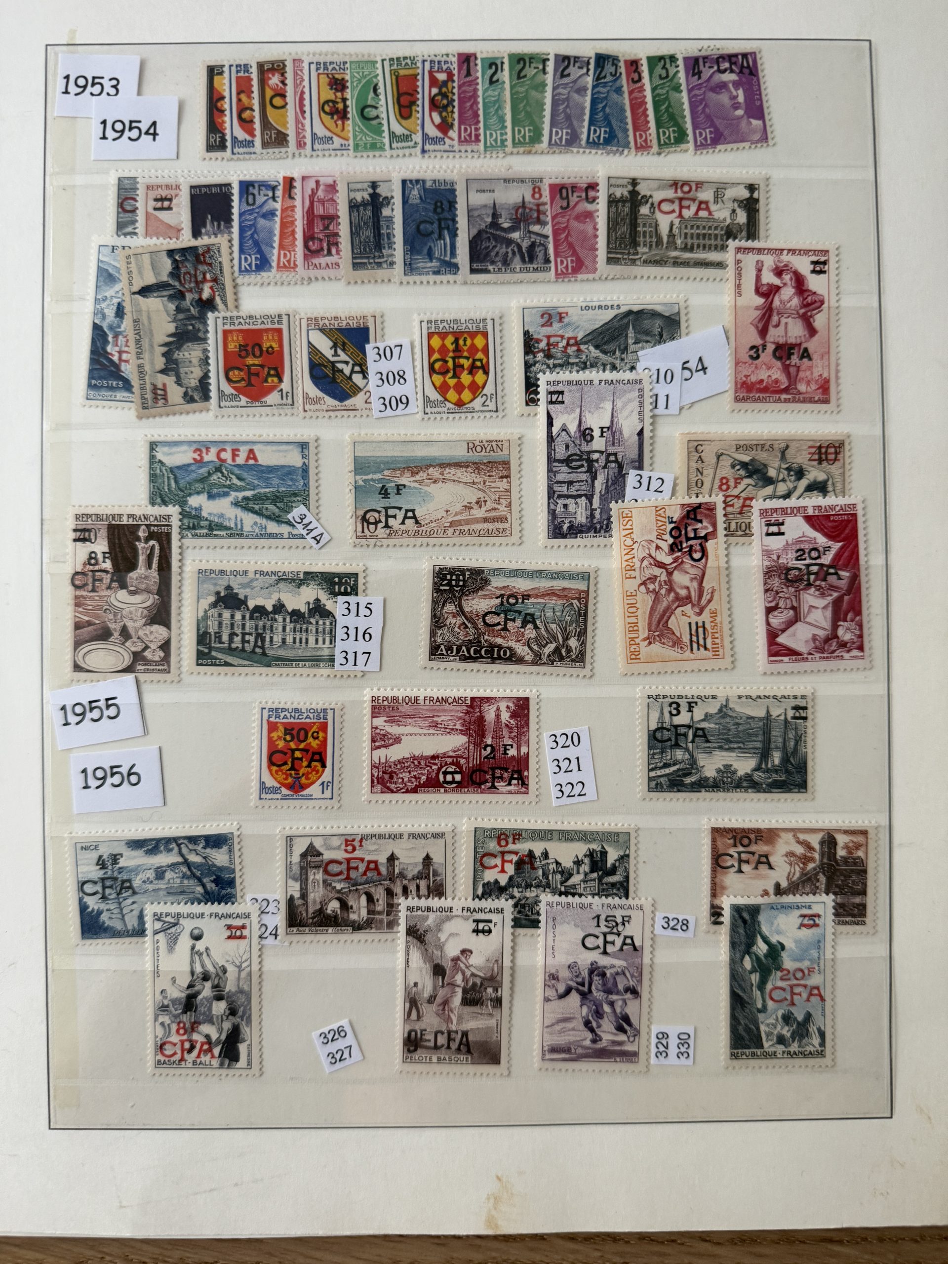 Collection CFA "Réunion" complet (dt 318, PA 49, 51) en NEUFS **/* - TB