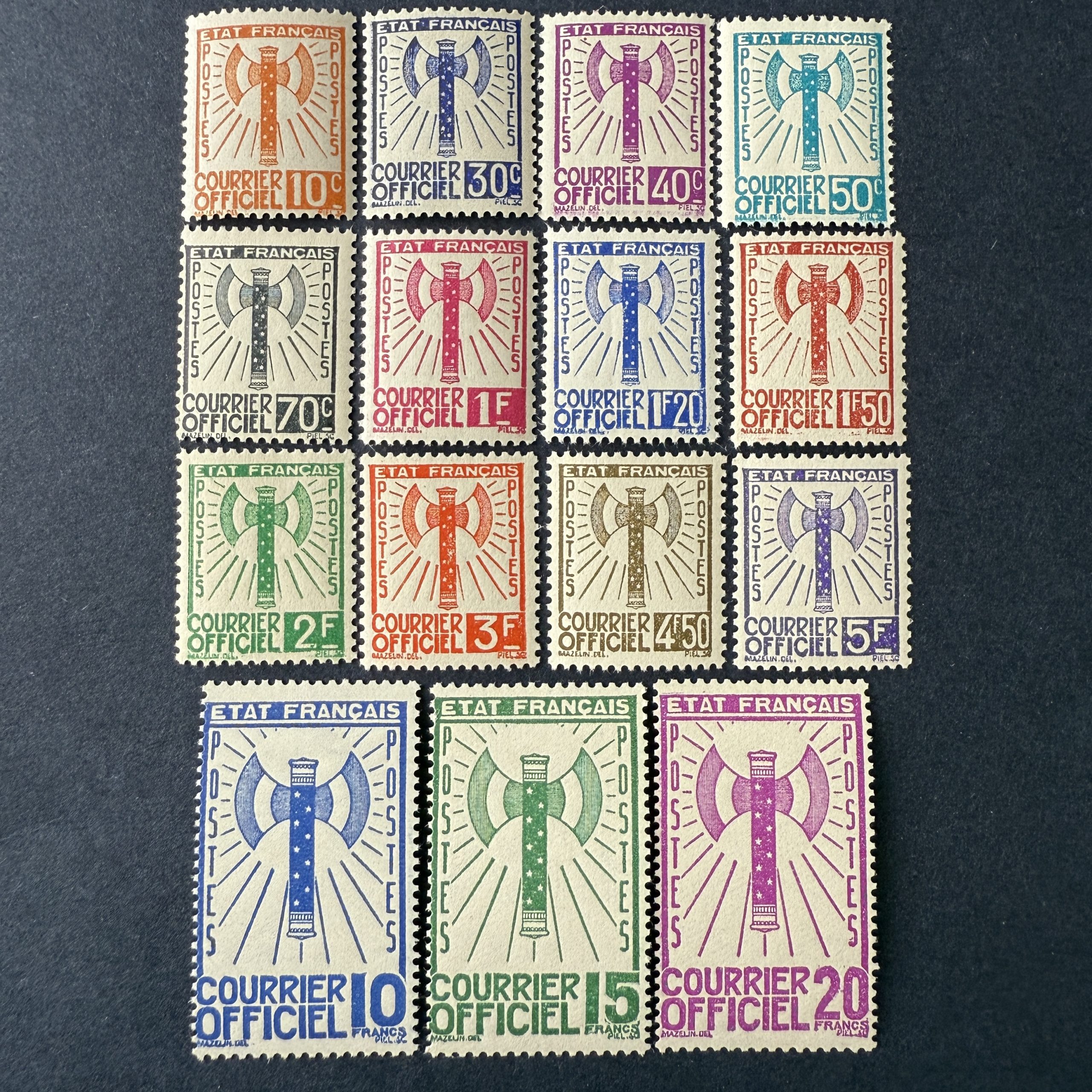 Service Y&T 1/15 "Francisque" en NEUFS ** - TB signés Calves
