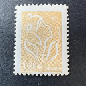 Y&T 3739 "Marianne Lamouche 1.00 €" paire impression défectueuse en NEUF ** - TB