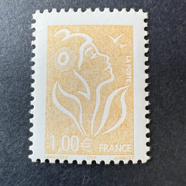 Y&T 3739 "Marianne Lamouche 1.00 €" paire impression défectueuse en NEUF ** - TB
