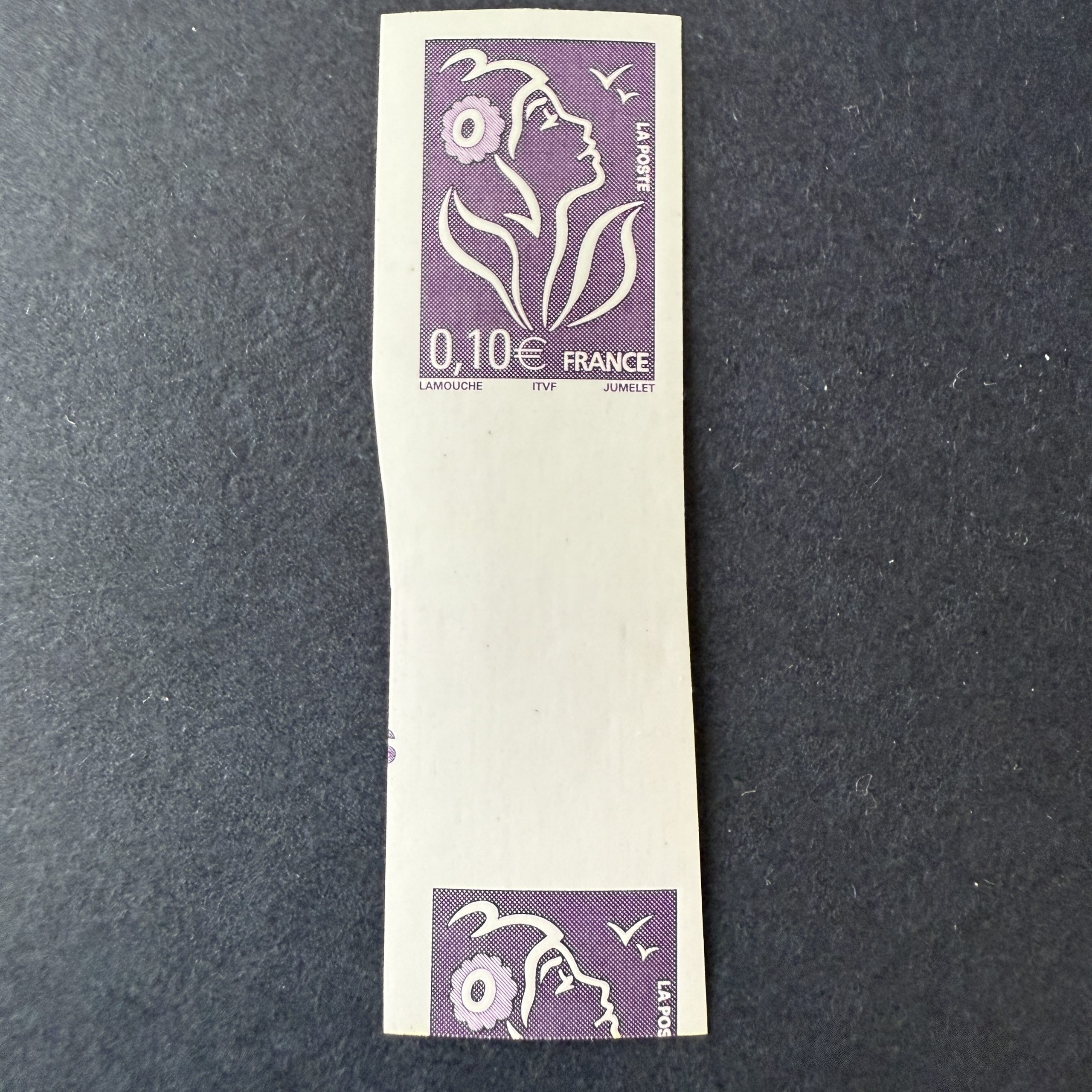 Y&T 3732 "Marianne Lamouche 0.10 €" non dentelé (2 feuilles) en NEUFS ** - TB
