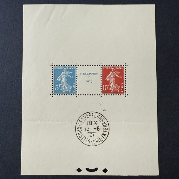 Bloc Y&T 2 "Exposition de Strasbourg 1927" en NEUF ** - B/TB