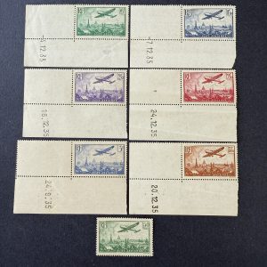 Poste Aérienne Y&T 8/14 "Vue de Paris" dont 50fr vert en NEUFS * - TB