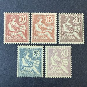 Y&T 124/128 "Mouchons retouchés" en NEUFS ** - TB dont signés Calves