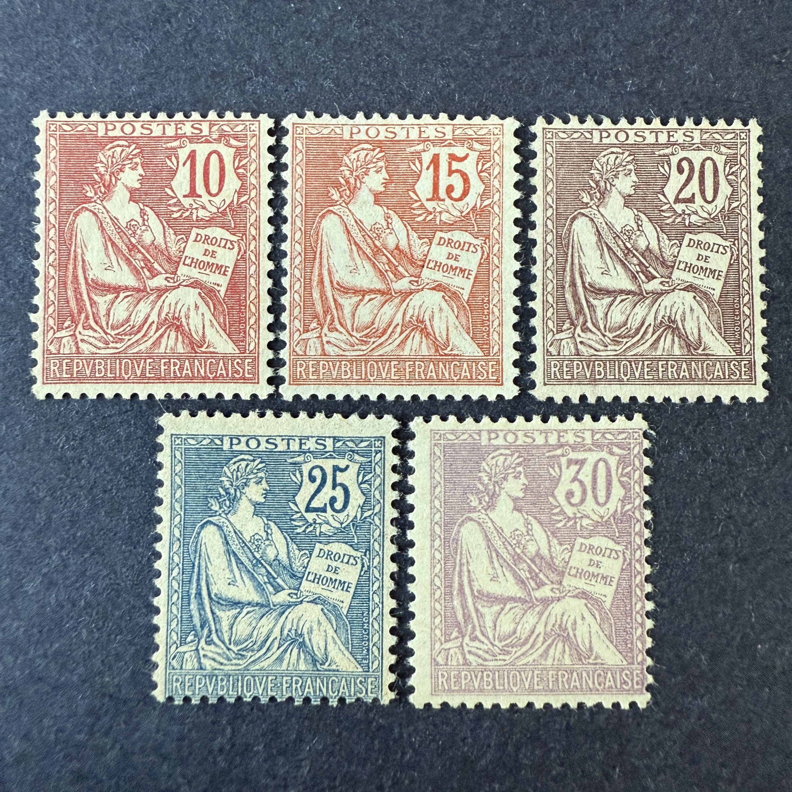 Y&T 124/128 "Mouchons retouchés" en NEUFS ** - TB dont signés Calves