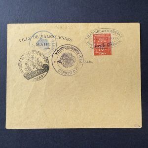 Timbre Guerre Y&T 1, "Chambre Valenciennes" oblitéré sur lettre - TB signé Scheller et Calves
