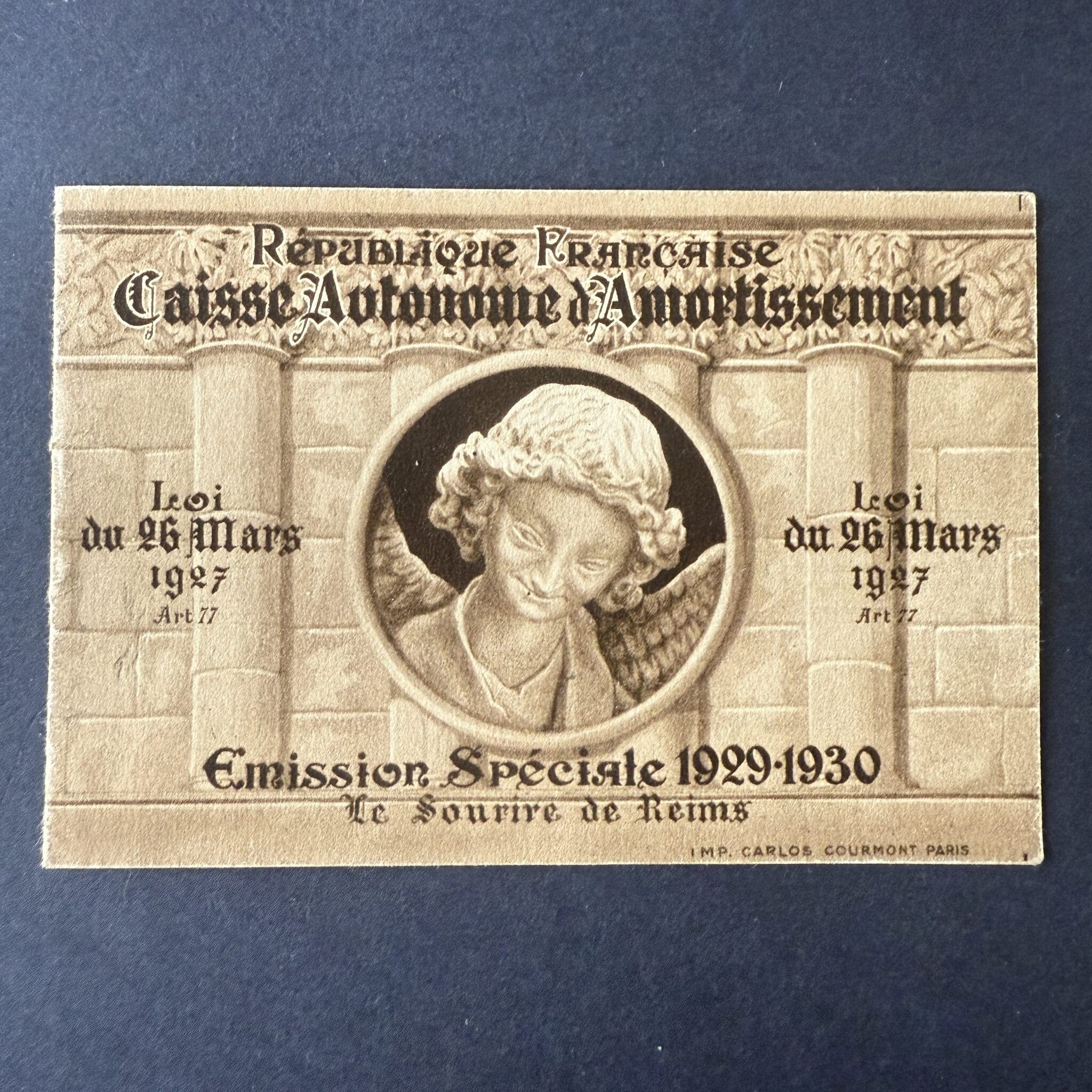 Y&T 256 "Sourire de Reims" en carnet en neuf ** - SUP