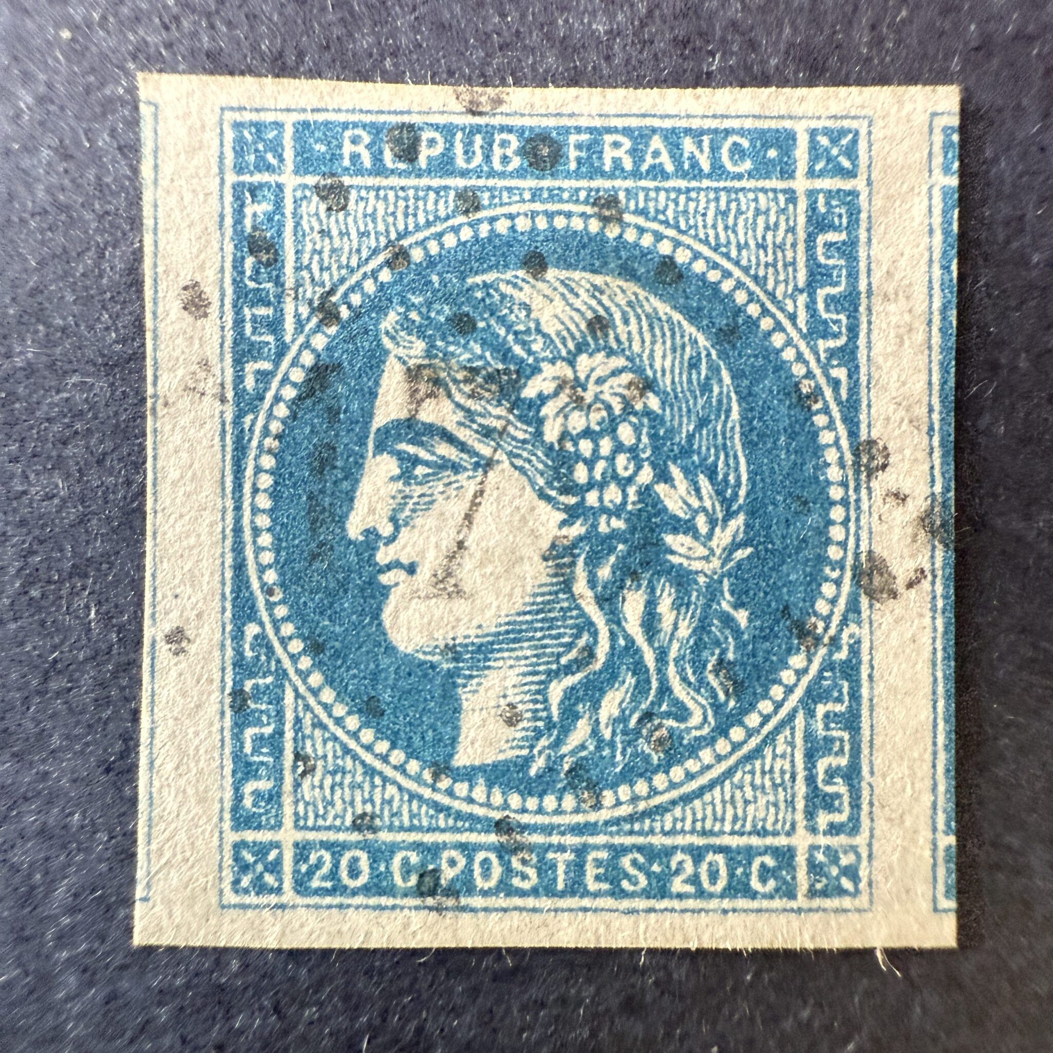 Yvert 46B "Bordeaux 20c R2 type III" en oblitéré - SUP