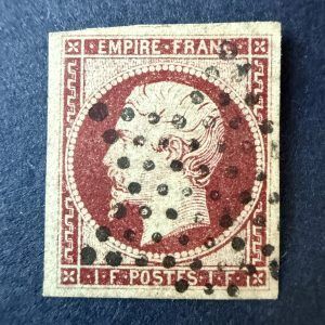 Yvert 18 "Napoléon 1fr carmin" en oblitéré - TB signé Brun