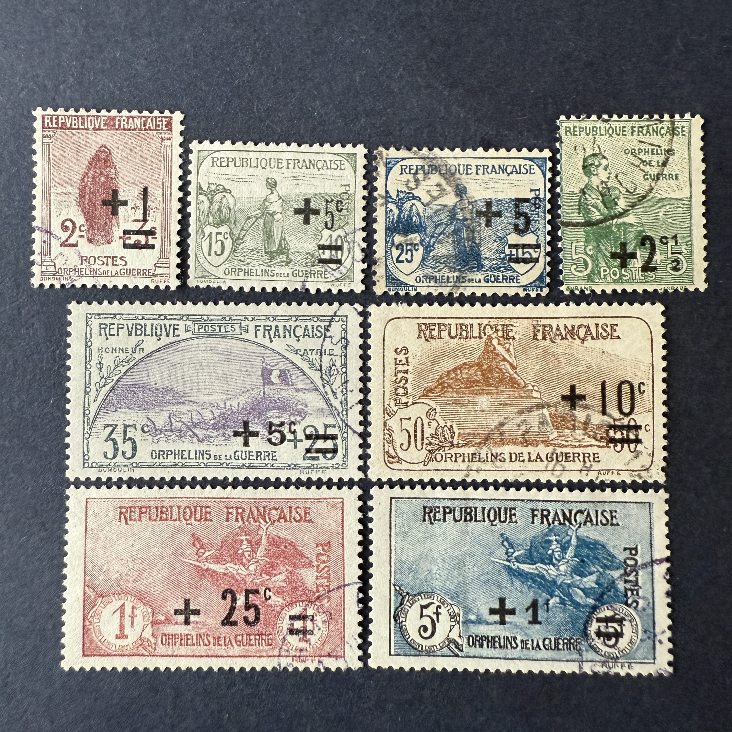 Y&T 162/169 "Orphelins 2ème série" en oblitérés - TB