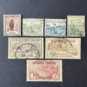 Y&T 148/154 "Orphelins 1re série" en oblitérés - TB