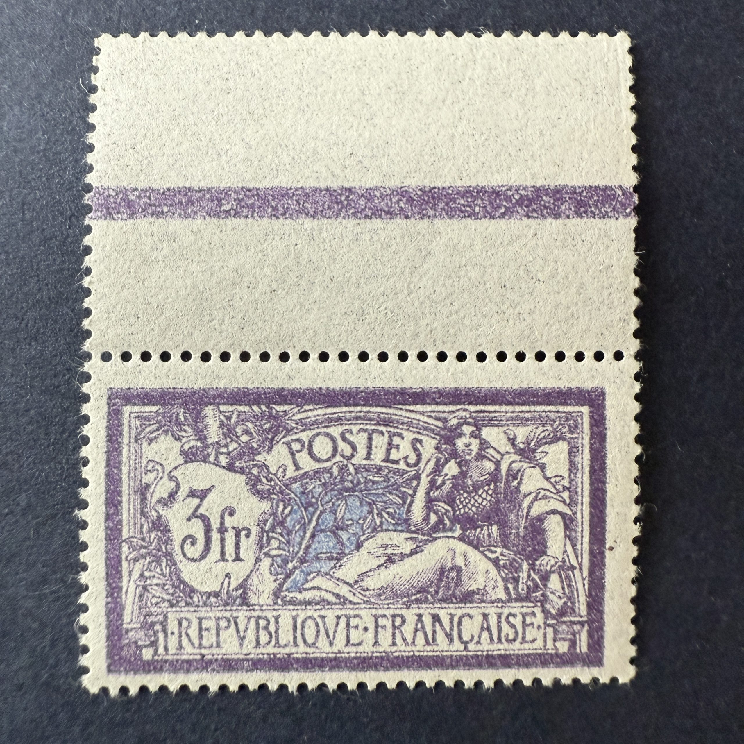 Y&T 206 "Merson 3fr violet" bord de feuille en neuf ** - SUP