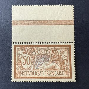 Y&T 120 "Merson 50c brun" bord de feuille en neuf ** - TB