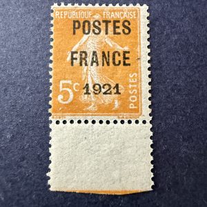 Préoblitéré Y&T 33, "Semeuse Postes France 1921" en NEUF ** - TB signé Calves et certificat