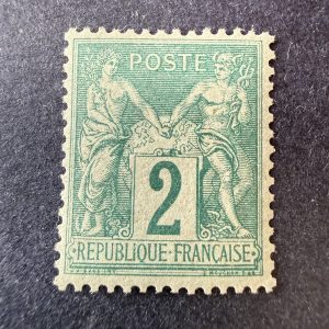 Y&T 74, "Sage2c vert" type II en neuf ** - superbe, signé Calves