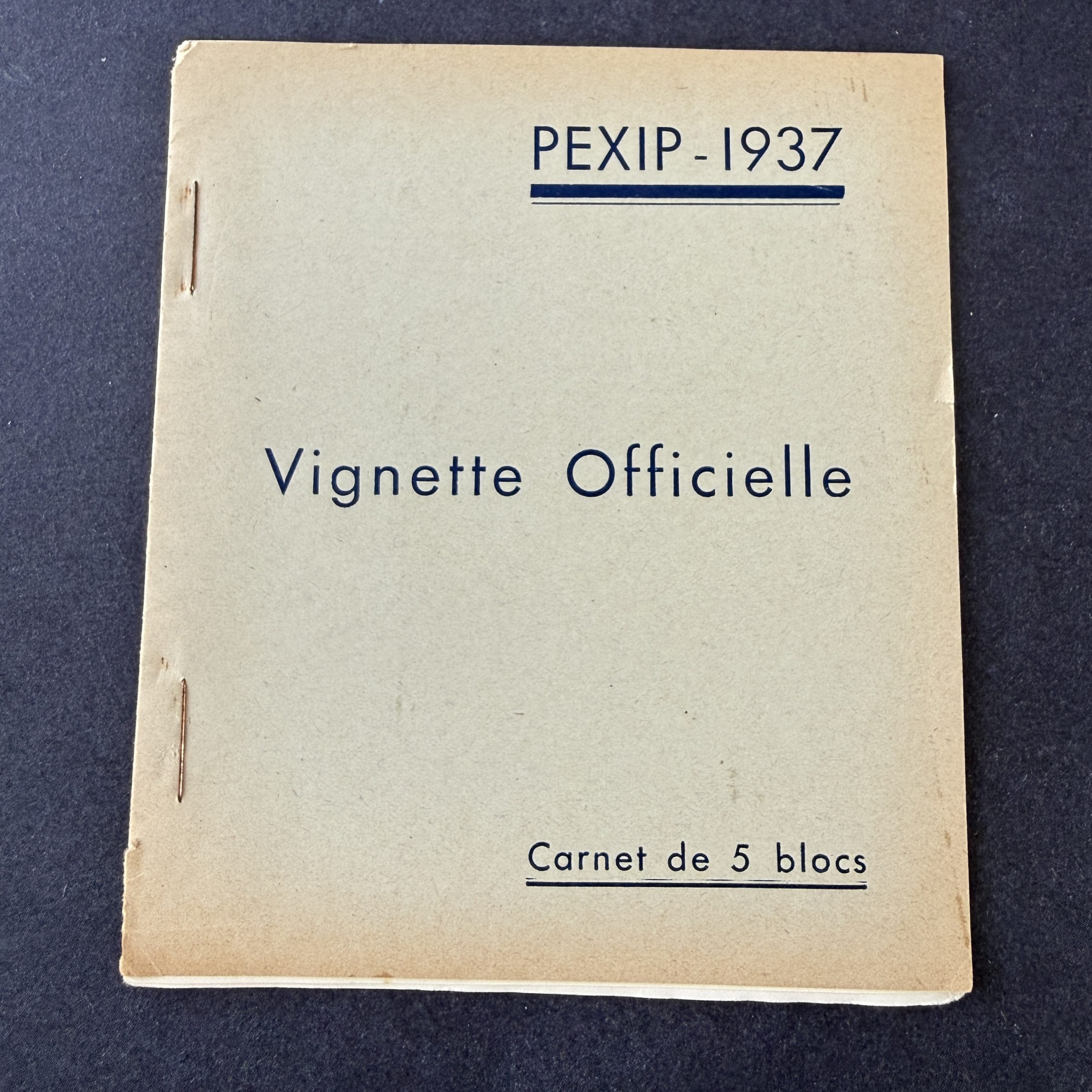 Livret PEXIP, "Exposition PEXIP 1937" complet avec vignettes - B/TB