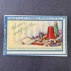 Carnet 199-C20, "Soies artificielles" semeuse 50c en neuf ** - superbe