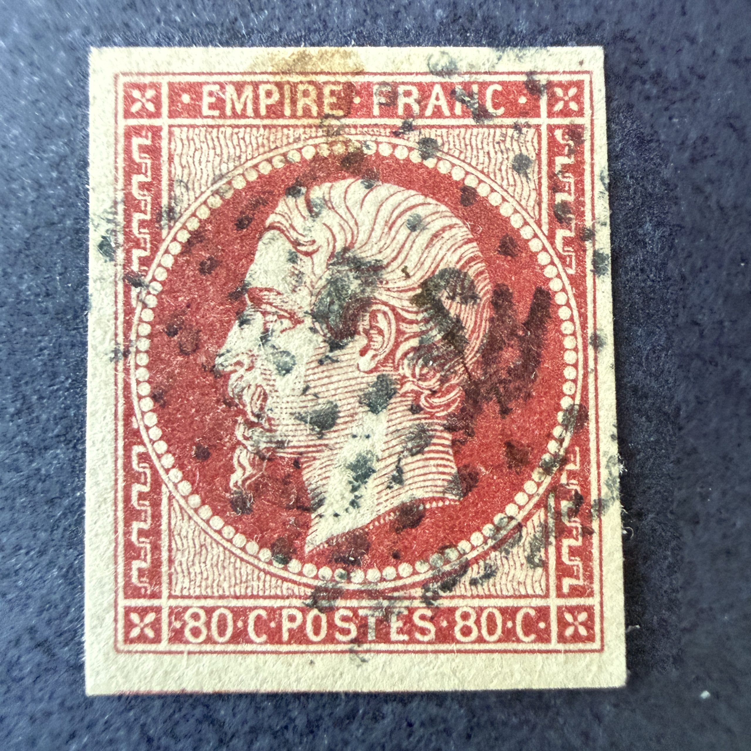 Y&T 17A, "Napoléon 80c carmin clair" pièce choisie en oblitéré - SUP