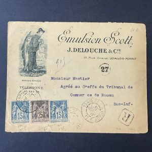 Y&T 97 et 101, "Sages" lettre recommandée enveloppe illustrée - TB