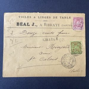 Y&T 96, 98, "Sages" lettre chargée 70c - TB