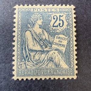 Y&T 127, "Mouchon retouché 25c bleu" centré en neuf ** - certificat SUP