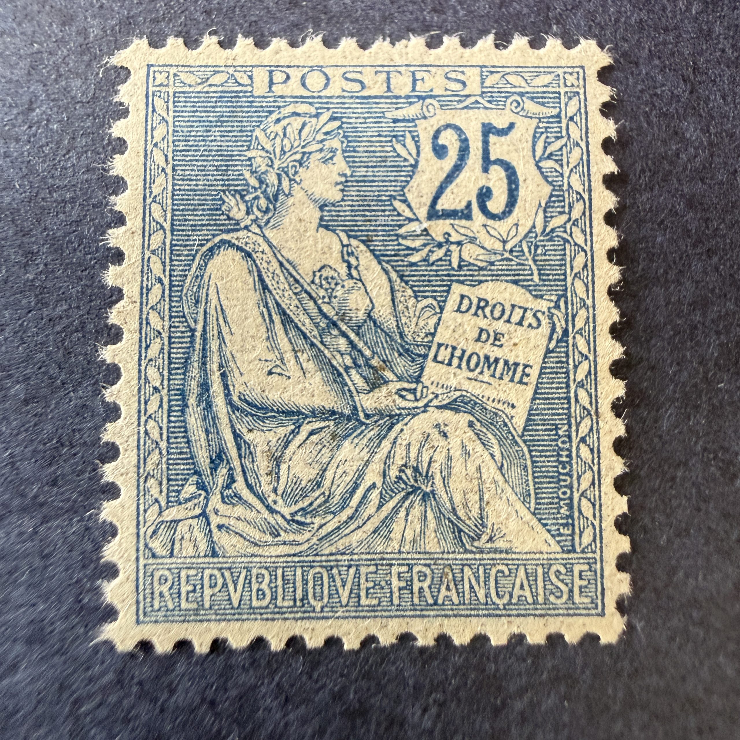 Y&T 127, "Mouchon retouché 25c bleu" centré en neuf ** - certificat SUP