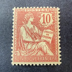 Y&T 124, "Mouchon retouché 10c rose" en neuf ** - TB