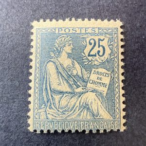 Y&T 127, "Mouchon Retouché 25c bleu" en neuf ** - TB signé Calves