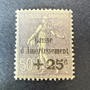Y&T 276a "Caisse Amortissement" sans le point sur i de caisse en neuf * avec charnière (légère). TB.