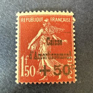 Y&T 277a "Caisse Amortissement" surcharge décalée en neuf ** sans charnière. Signé Calves. TB.