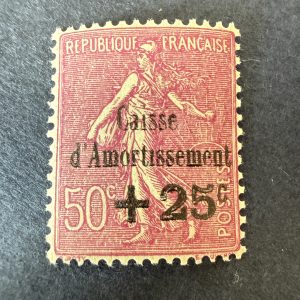 Y&T 254a "Caisse Amortissement" sans le point sur i d'amortissement en neuf ** sans charnière. TB.