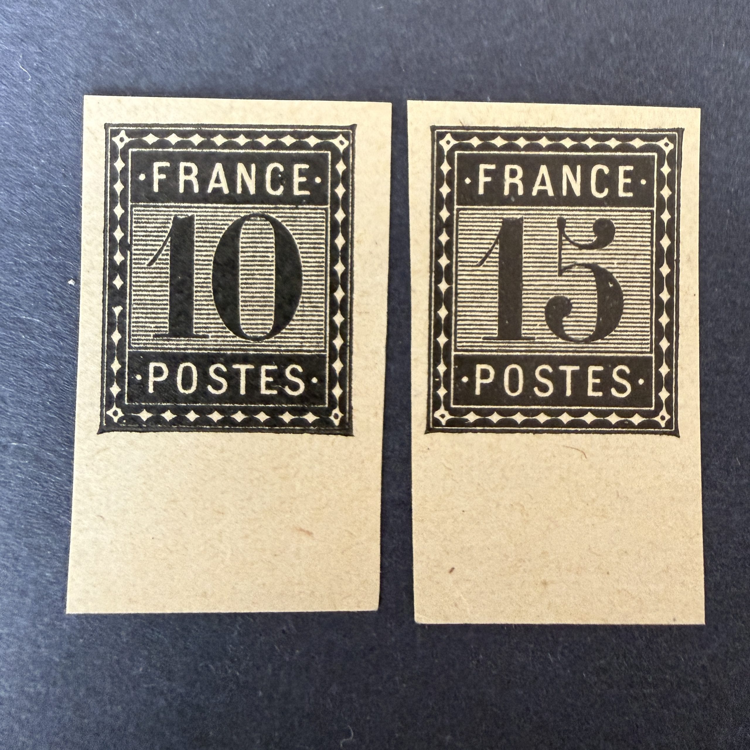 Essai Imprimerie Y&T 1-2, "10c et 15c" bord de feuille en neuf - TB