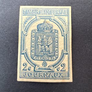 Journaux Y&T 2, "2c bleu" en neuf * avec charnière - B/TB