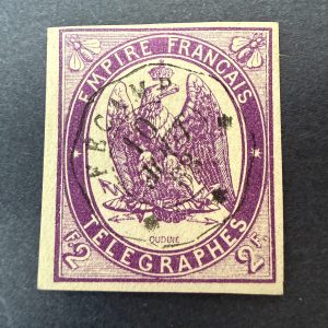 Télégraphe Y&T 4, "2fr violet" en oblitéré - TB