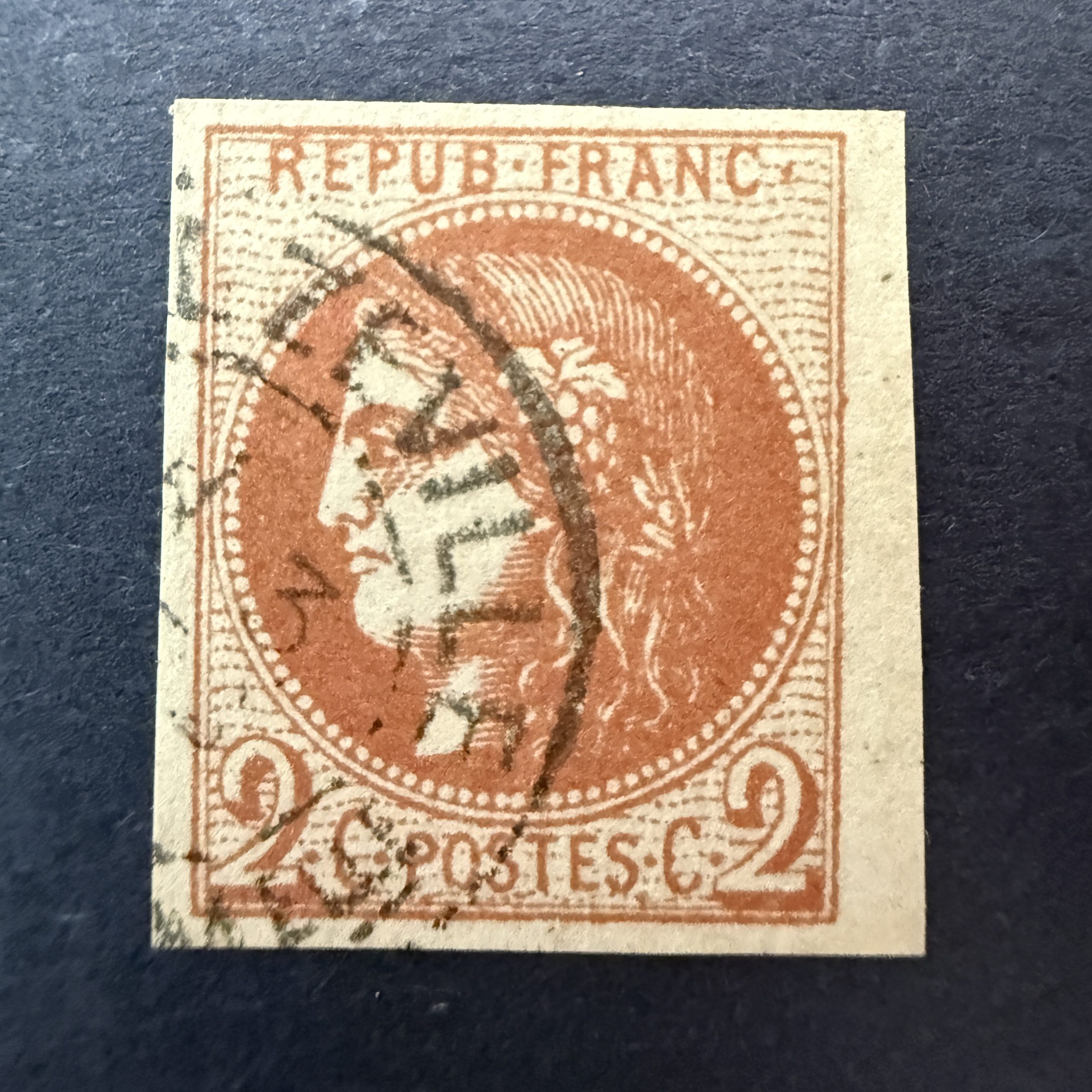 Y&T 40B, "Bordeaux 2c brun rouge" en oblitéré - superbe