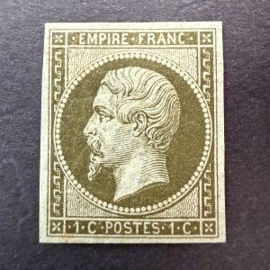 Y&T 11, "Napoléon 1c olive" en neuf * avec charnière - TB