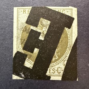 Y&T 39C, "Bordeaux 1c olive R3" en oblitération typographique des journaux - TB signé Calves