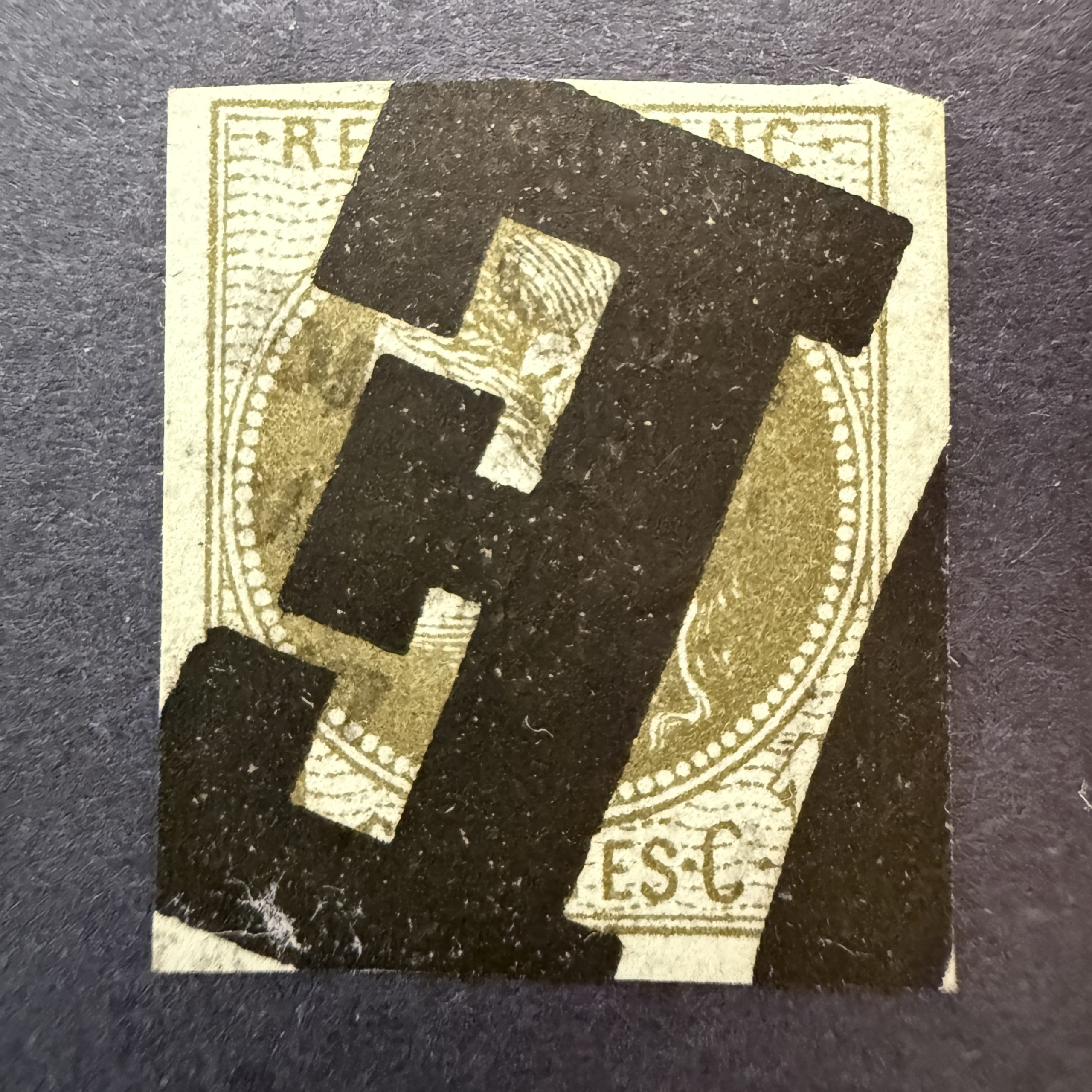 Y&T 39C, "Bordeaux 1c olive R3" en oblitération typographique des journaux - TB signé Calves