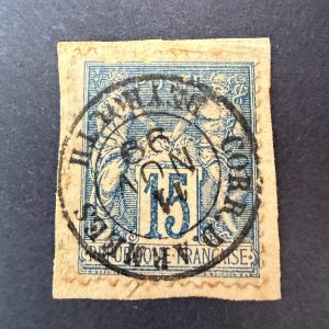 Y&T 90, "Sage 15c bleu" en oblitéré "Corr. d'armées Beyrouth" rare - ST