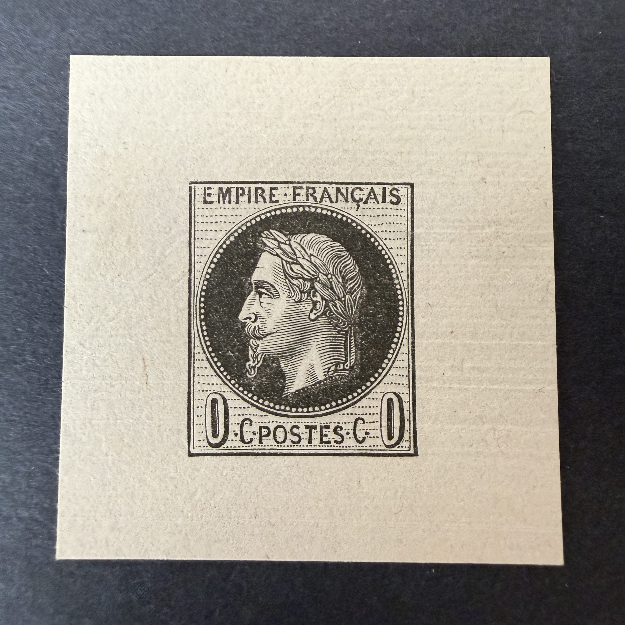 Essai, épreuve "Napoléon Lauré 0c" en neuf - TB