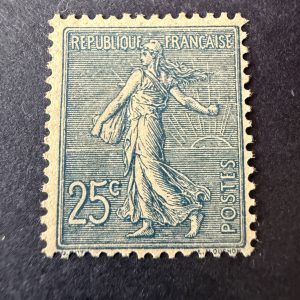 Y&T 132, "Semeuse 25c bleu" en neuf ** - TB