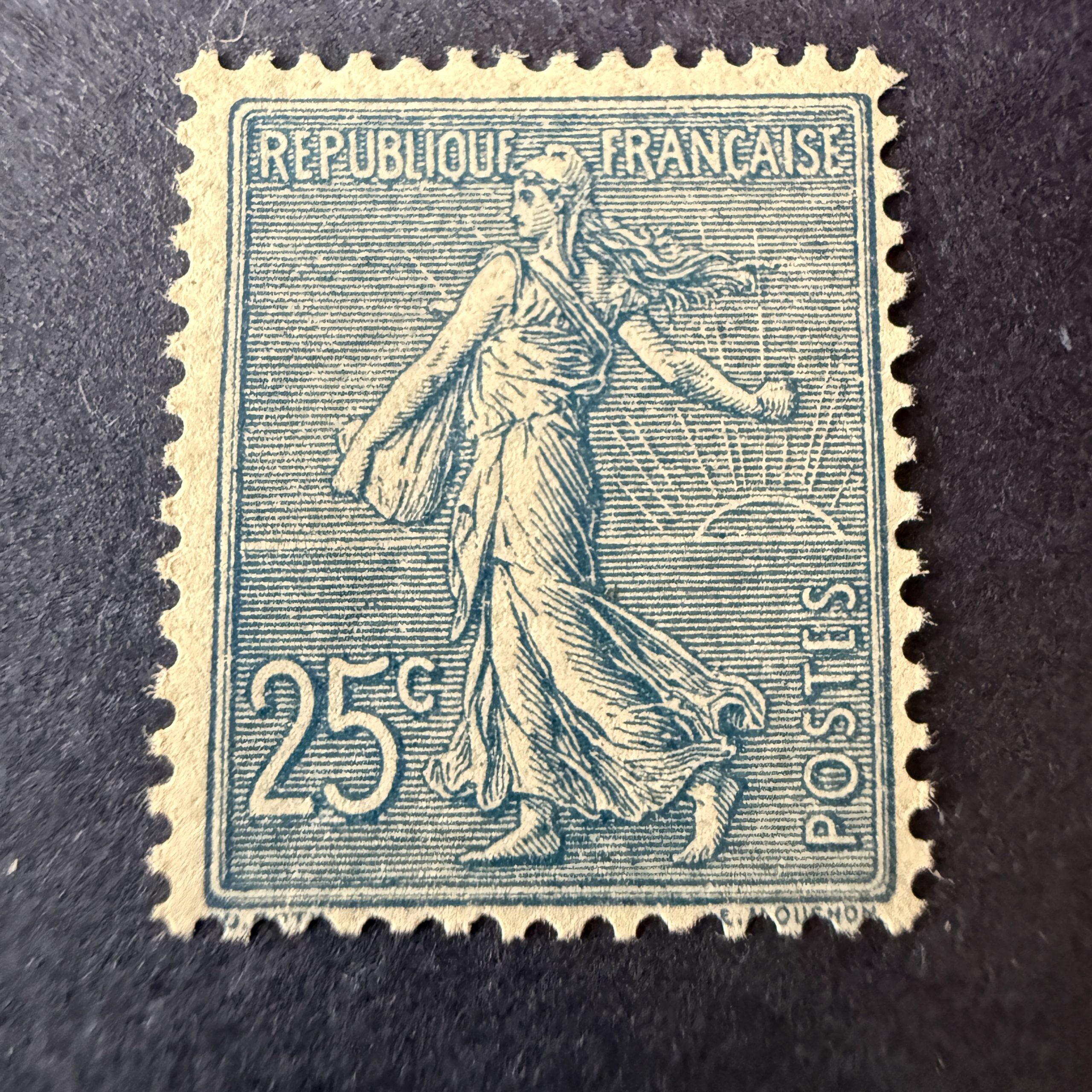 Y&T 132, "Semeuse 25c bleu" en neuf ** - TB