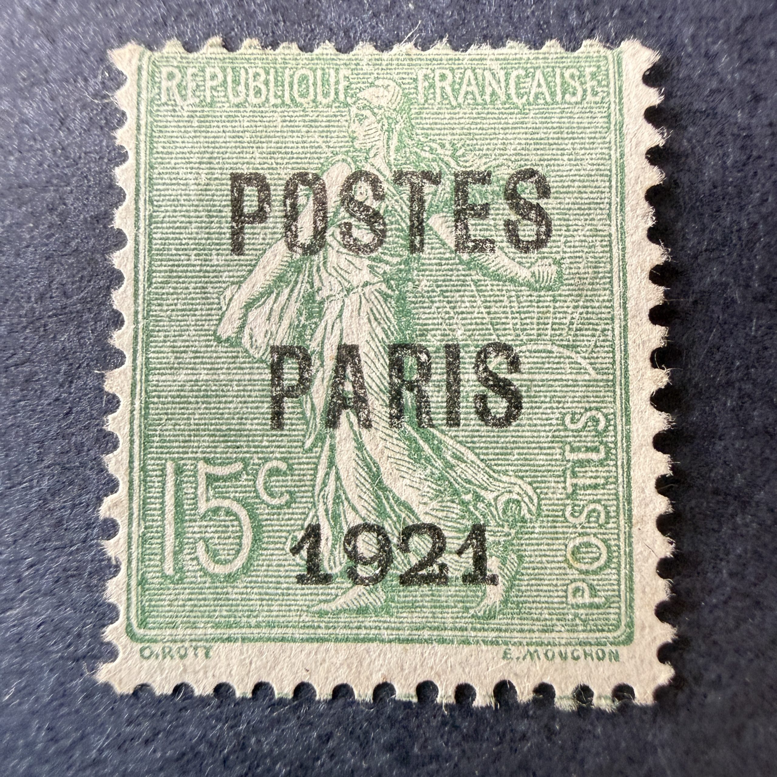 Préoblitéré Yvert 28, "Semeuse 15c" en neuf sans gomme. Signé Scheller. TB.